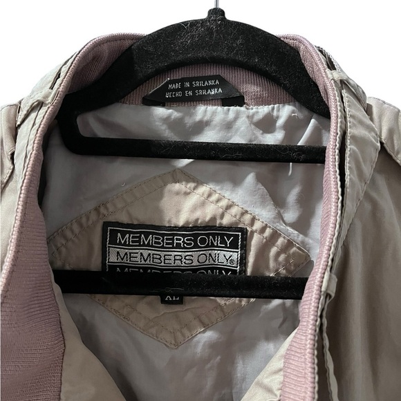 Members Only Vintage 80's Brown Gray Jacket Size XL Collared Long Sleeve Zip Up - Picture 2 of 6